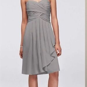 David's Bridal Strapless NAVY BLUE Dress - Size 4